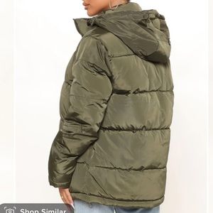 Fashionova green puffer jacket